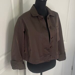 W Concept Ouïe boxy jacket blazer one size fits XS S M L dark brown cropped